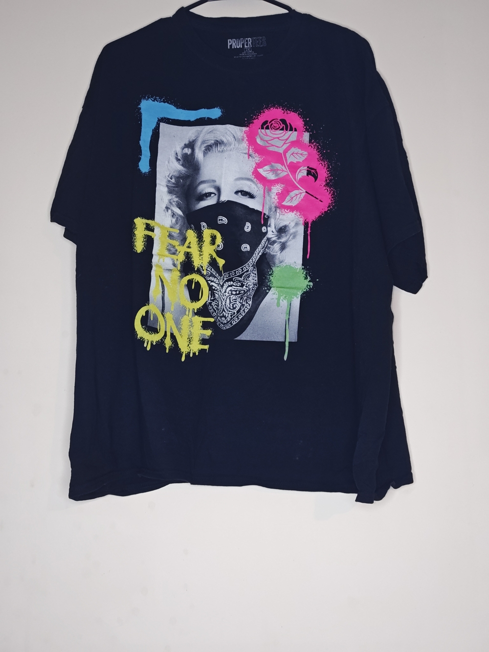 Proper Tees 2X "Fear No One" Graphic Tee in Black